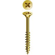 200 vis 5x80 tête fraisée empreinte PZ2 jaune SPAX