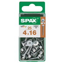 25 vis 4x16 tête large empreinte t-star+ T20 gris SPAX