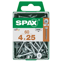 60 vis 4x25 tête large empreinte t-star+ T20 gris SPAX