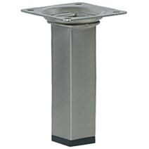 Pied carré brossé H.100 25x25 mm - BAR PLUS