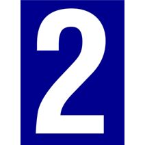 Chiffre numéro de rue "2" adhésif - NOVAP