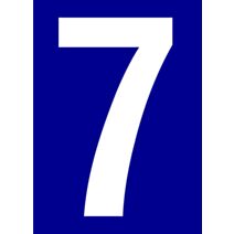 Chiffre numéro de rue "7" adhésif - NOVAP