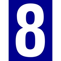 Chiffre numéro de rue "8" adhésif - NOVAP