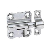 Targette avec poignée bouton sans ressort + de vis fraisés Ø7mm 3,7x5cm gris - ALBERTS