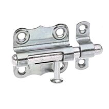 Targette avec poignée bouton sans ressort + de vis fraisés Ø8mm 3,9x6,5cm gris - ALBERTS