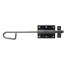 Verrou baïonnette + gâche attachée Ø13,5mm 6,7x30cm noir - ALBERTS