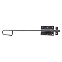 Verrou baïonnette + gâche attachée Ø13,5mm 6,7x40cm noir - ALBERTS
