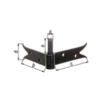 Gond d'angle à visser CATA Ø14/140x120