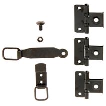 Kit d'accessoires pour espagnolette plate + trous de vis fraisés noir - ALBERTS