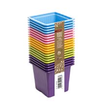 20 pots en plastique 8 cm carré - ROMBERG