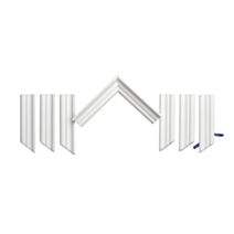 Set de 4 angles adhésifs Romina blanc - DECOSA