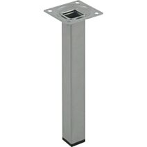 Pied carré métal gris H.200 25x25 mm - EVOLUDIS