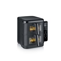 Friteuse à air chaud double étage 2x5,5L noir 2600W - SEVERIN