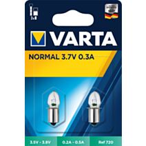Varta 720 Ampoules 3.7V 0.3A Lisse Blister2 VARTA
