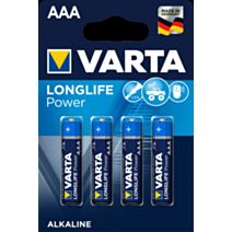 Piles alcalines LR03 LongLife Power AAA x4 VARTA