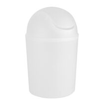 Poubelle à couvercle oscillant Arktis plastique blanc - WENKO