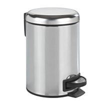 Poubelle à pédale Léman inox chromé brillant 3L - WENKO