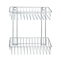 Etagère droite Classic chromé métal 2 niveaux - WENKO