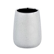 Gobelet brosse à dents Glimma céramique argent - WENKO