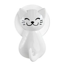 Crochet à ventouse chat blanc - WENKO