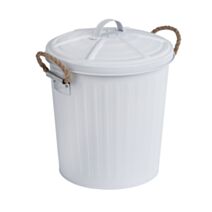 Poubelle gara blanc
