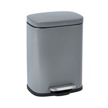 Poubelle à pédale Leno easy-close gris 5L - WENKO