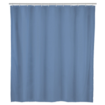 Rideau de douche 180x200 PEVA uni grisbleu - WENKO