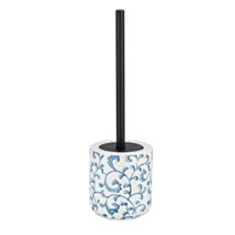 Porte-brosse WC Mirabello céramique blanc/bleu - WENKO