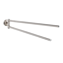 Porte-serviettes Cuba 2 barres mobiles inox chromé mat - WENKO