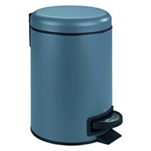 Poubelle à pédale Leman Slate Blue 3L - WENKO
