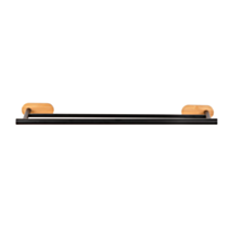 Porte serviette Orea inox vernis noir et bambou - WENKO