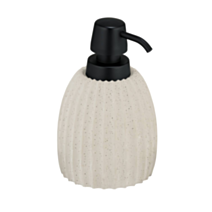 Distributeur de savon Torretta terre diatomée/plastique gris clair/noir