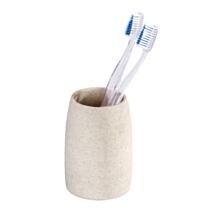 Gobelet brosse à dents Goa polyrésine beige - WENKO