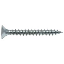 Vis bois et panneaux, tête fraisée, PZ, 5 x 30, filetage total, acier zingué
