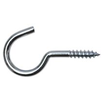Crochet à visser fil à linge, 5,2 x 80 / 32, acier zingué