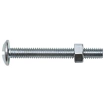 Boulon poêlier, tête bombée fendue, M8 x 80, acier zingué