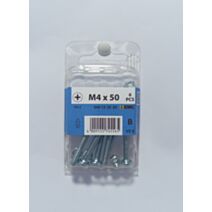 Boulon mécanique, tête bombée, PH, M4 x 50, acier zingué, DIN 7985