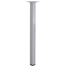 Pied carré métal blanc H.400 25x25 mm - EVOLUDIS