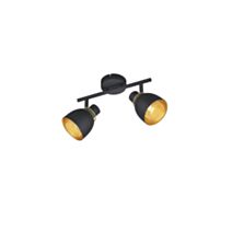 Spot métal noir mat Punch 2xE14 (non inclus) - REALITY