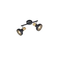 Spot métal noir mat Latika 2xE14 (non inclus) - REALITY
