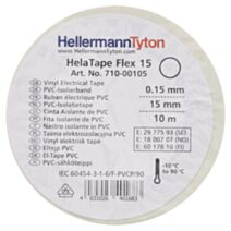 Ruban adhésif Isolant PVC HelaTape Flex 15 Blanc 15x1 - HELLERMANNTYTON