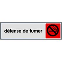 Plaquette 170x45mm plexi couleur  "défense de fumer" - NOVAP