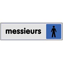 Plaquette 170x45 mm plexi couleur "messieurs" - NOVAP