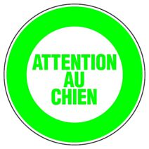 Disque diamètre 180 mm rigide "attention au chien" - NOVAP