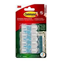 Lot de 8 clips câbles rond Clear Out - 3M
