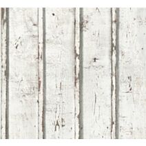 Papier peint vinyl intissé imitation mur en bois blanc