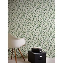 Papier Peint Vinyl Lourd Intissé Micro Feuilles Vert 10x0,53m