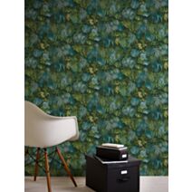 Papier Peint Vinyl Lourd Intissé Amazonia Bleu 10x0,53m