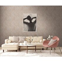 Papier peint expansé sur intissé détails gris beige argent 10,05x0,53m - AS CREATION