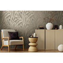 Papier peint feuille art beige/or 0,53x10,05m - AS CREATION